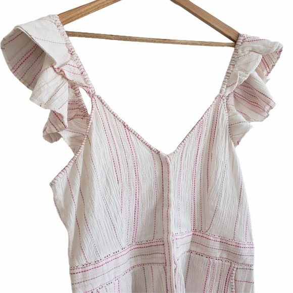 LoveShackFancy Lucy Striped Romper Pink White 'cloud' Size 10 NWT - Picture 5 of 16